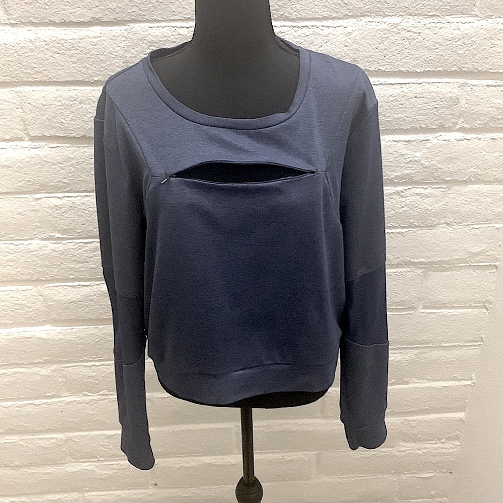 Cool blue track/exercise/casual shirt
